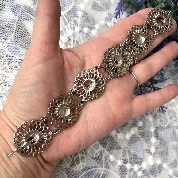 Vintage Souvenir Du Maroc Moroccan Hamsa Camel Link Bracelet - Picture 6 of 10